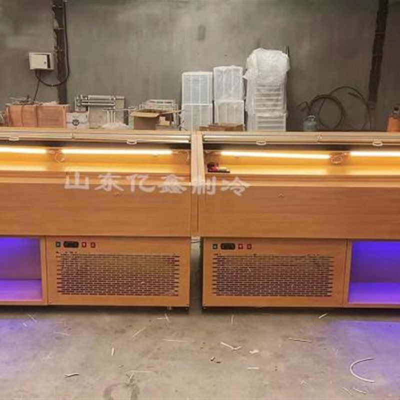 阶梯式冰台展示柜商用海鲜烧烤水果捞拉门不锈钢双温冷藏冷冻冷柜
