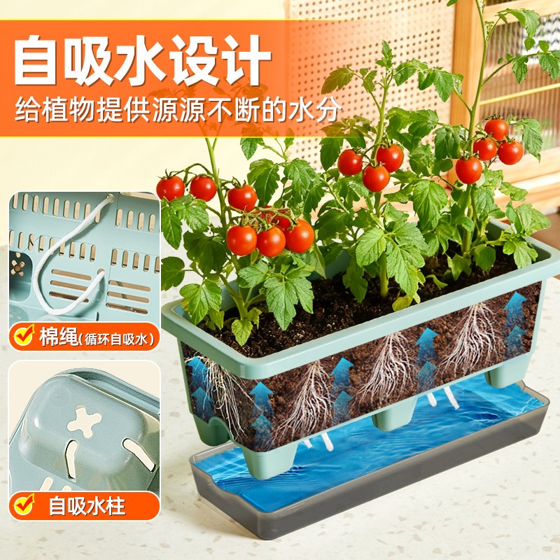 种菜专用盆箱花盆长方形长条种植盆种葱种菜塑料花盆阳台家用室外