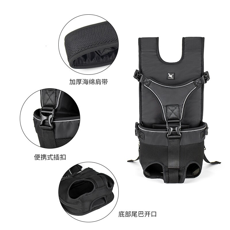 宠物揹包狗外出双肩包前后可背法斗抱婴袋包机车骑行背狗包轻便透