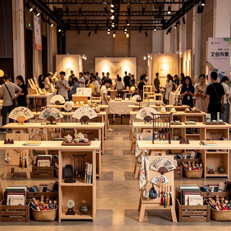 原木桌面文创展示架洞洞板多层收纳置物架书店文具店陈列架储物架