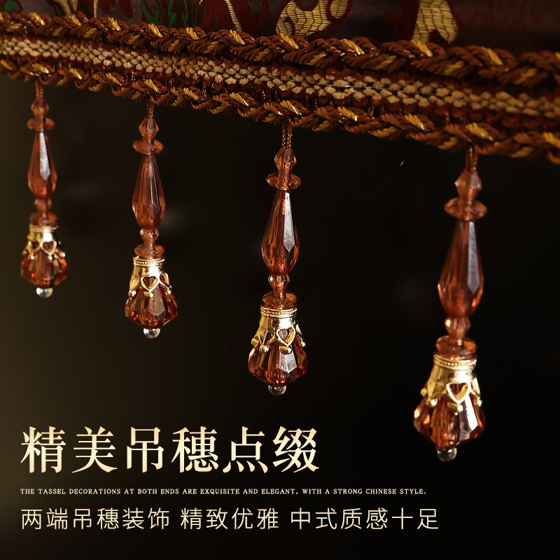 新中式高档床头柜盖布巾轻奢高级感卧室床头桌小桌布防尘铺巾垫子