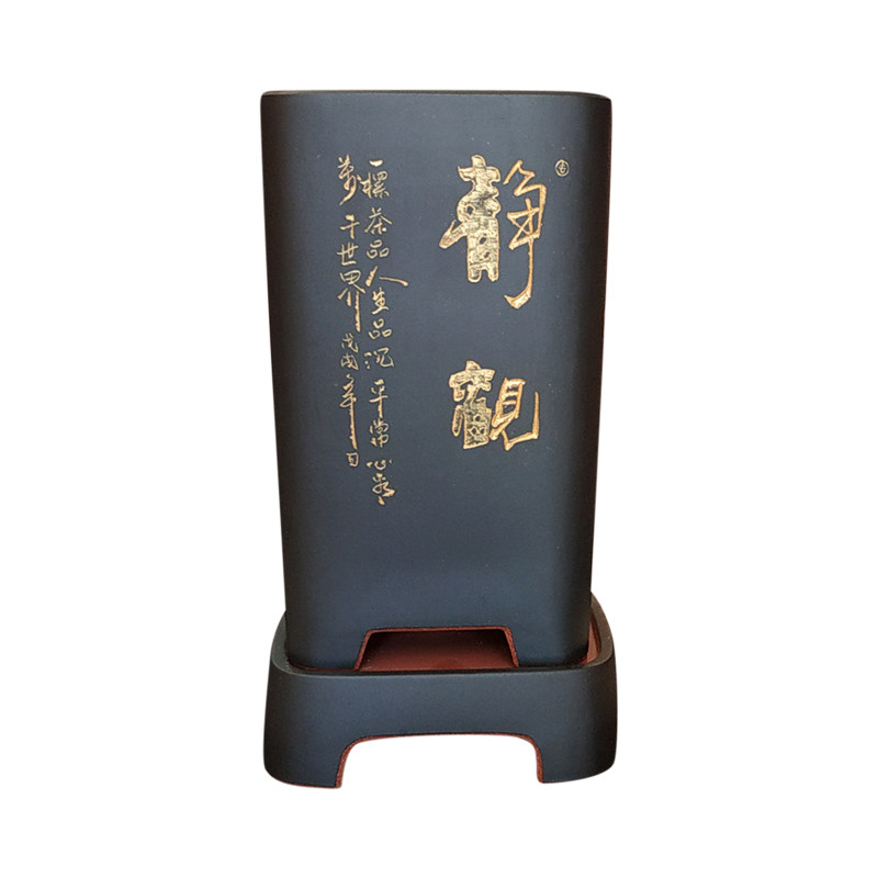紫砂花盆 大号兰花盆高筒直筒透气盆景盆简约客厅落地花盆特价