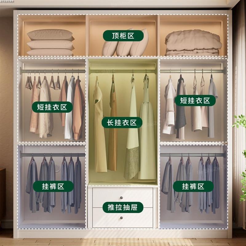 新款环保铝合金推拉门衣柜滑门家用卧室移门现代简约定制大衣橱柜