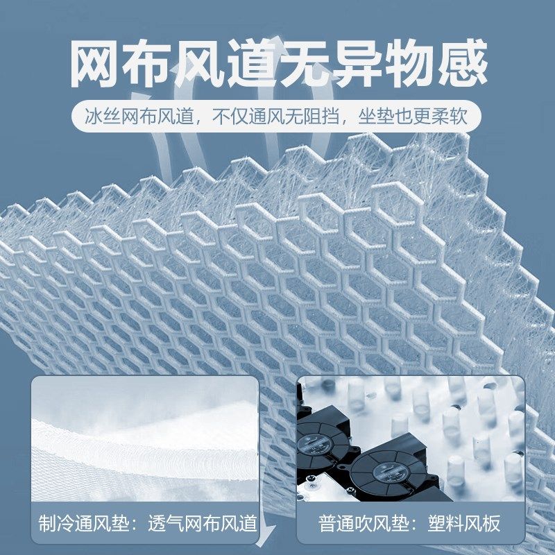 汽车通风坐垫夏季凉垫冰丝透气货车改装吹空调风轿车驾驶座椅座垫