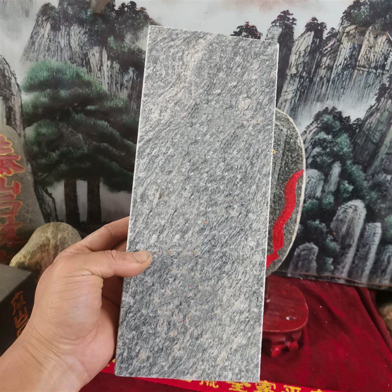 各种石牌石板定制泰山石敢當吉星高照天然石板雕刻上红漆描朱砂