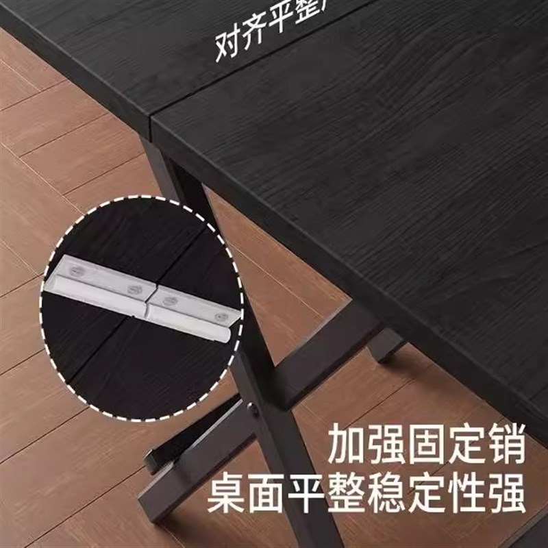 折叠餐桌家用桌子1米长方形吃饭出租房简易摆摊商用可收折的桌子