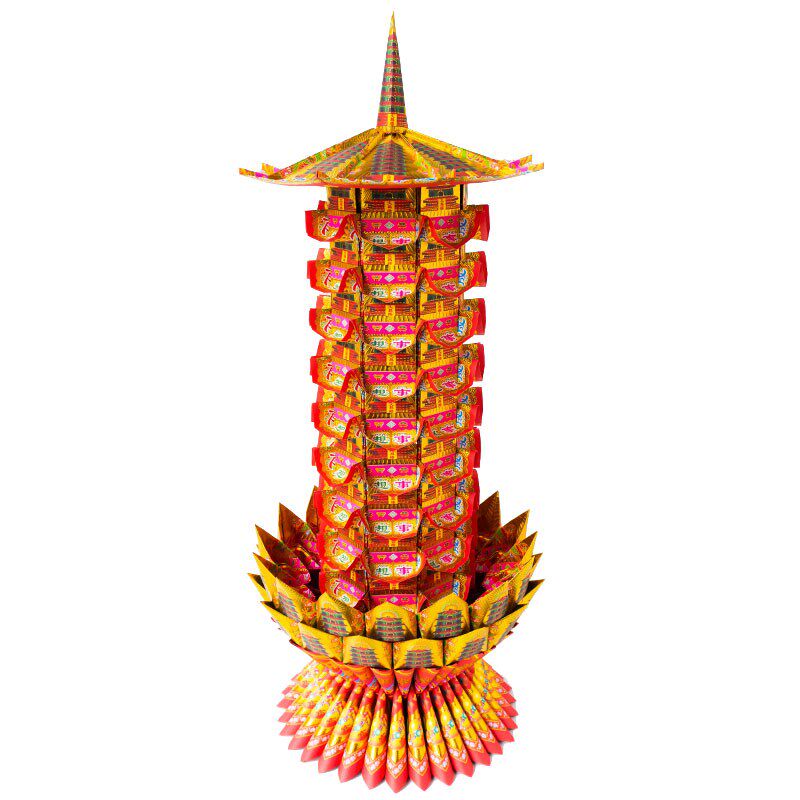 文昌塔材料包 折纸 智慧灯 文昌灯 莲花灯有教程 镭射文昌金 文殊