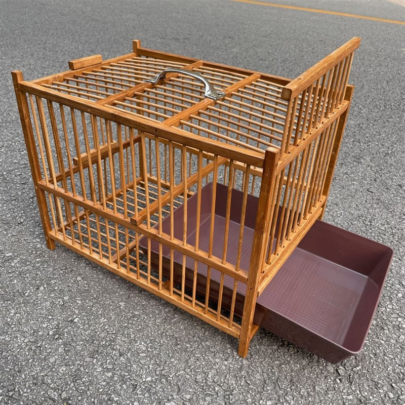画眉洗澡笼竹制洗澡鸟笼竹笼冲凉笼洗凉笼鸟类清洁笼八哥鹩哥鸟笼