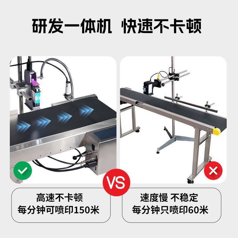 全自动喷码机流水线输送喷码一体机打生产日期图案免组装喷码机