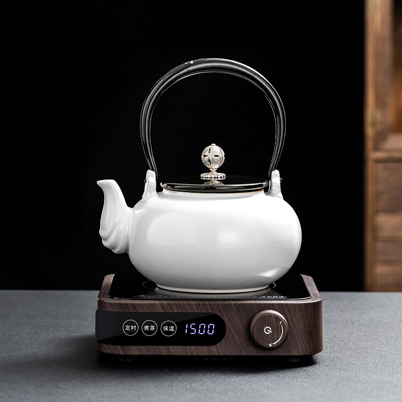雅功电陶炉煮茶炉煮茶器小型烧水壶泡茶专用养生煮茶壶电茶炉套装