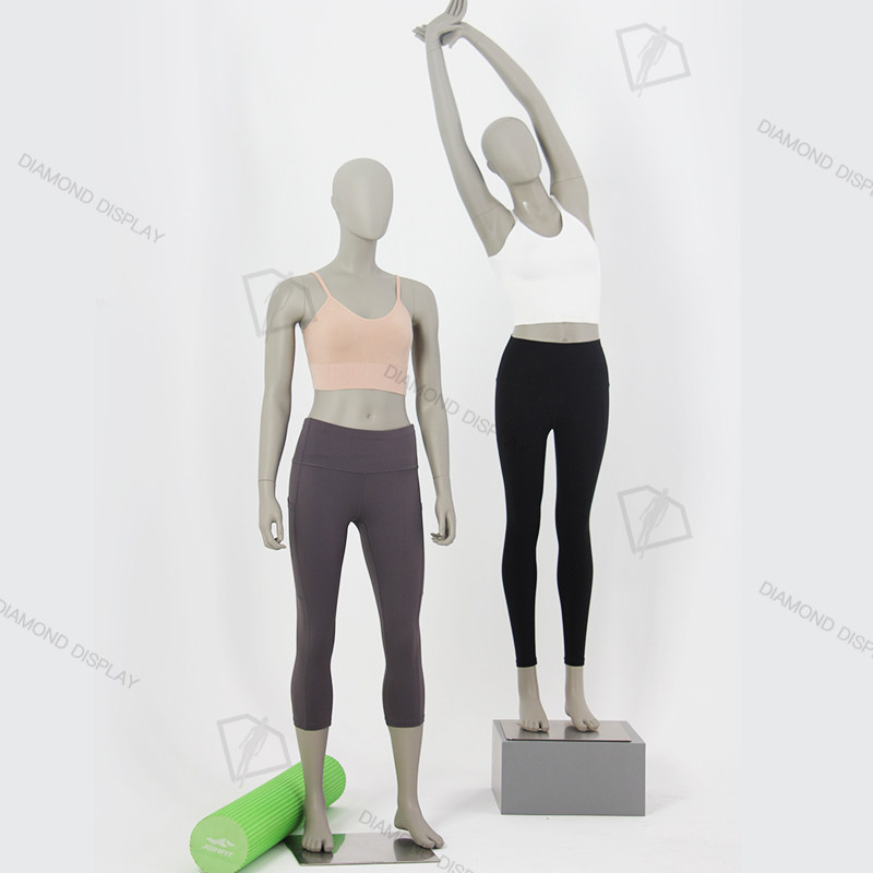 品牌服装店全身运动瑜伽模特橱窗模特道具女人体模型陈列展示架
