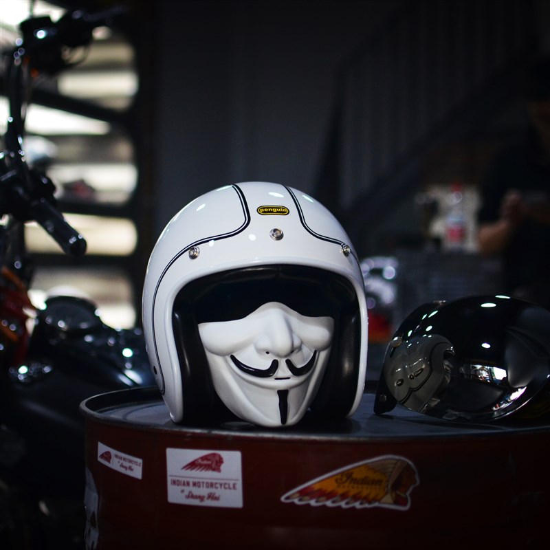 包邮哈雷印第安摩托车魔鬼恶魔班诺防尘骑士面罩个性万圣节面具
