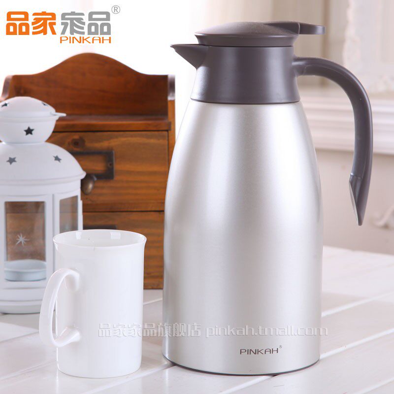 PINKAH品家家品保温壶热水瓶2L家用水壶304不锈钢大容量保温瓶