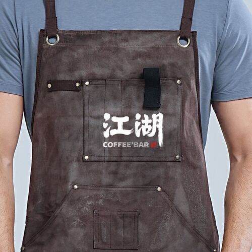 美式围裙工作男防水定制园艺手作匠人木工干活耐磨厚帆布机械专用
