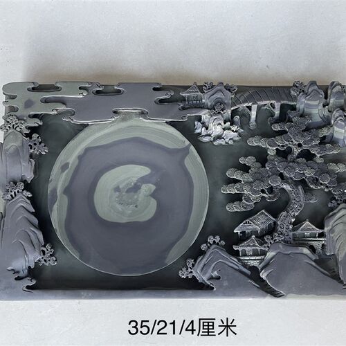石头砚雕易水砚松花砚端砚歙砚紫袍玉带砚台天然原石墨池苴却砚