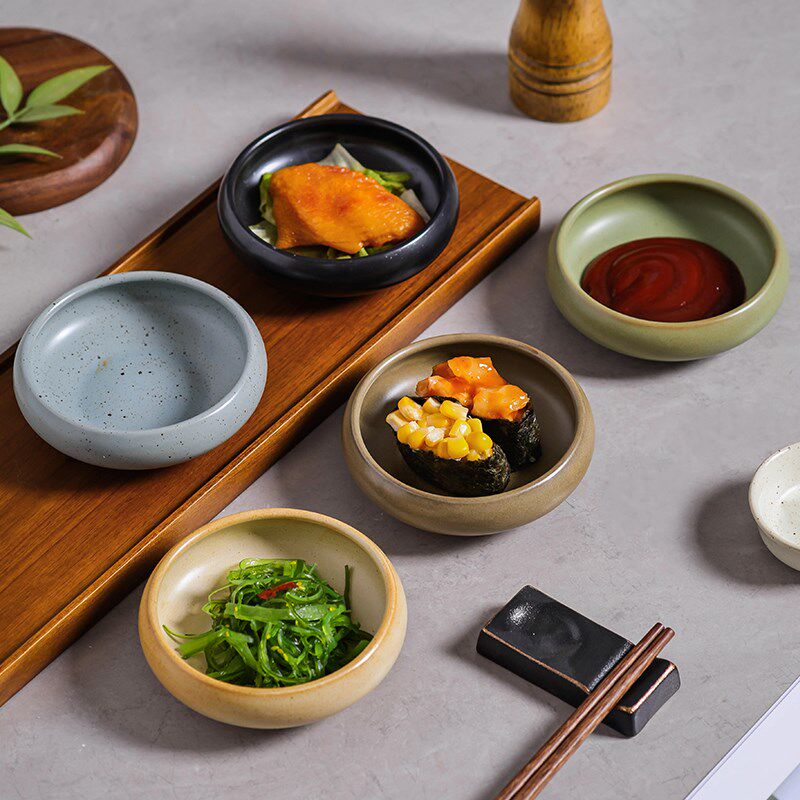日式蘸料碟调料碟子酱料碟调味酱油碟火锅蘸料碗小菜醋碟烤肉碟子
