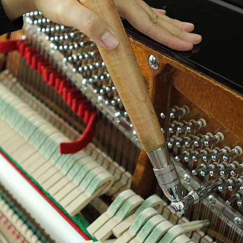 专业钢琴调律工具调音扳手内四方角木柄校准调音师止音叉套装配件