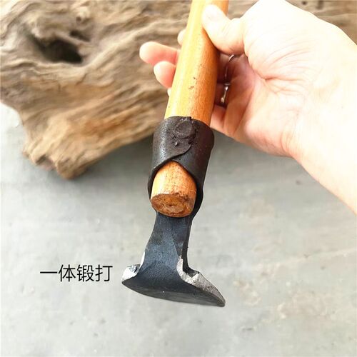 全钢小锄头种菜种花两用家用除草农具挖笋挖土松土器园艺工具尖锄