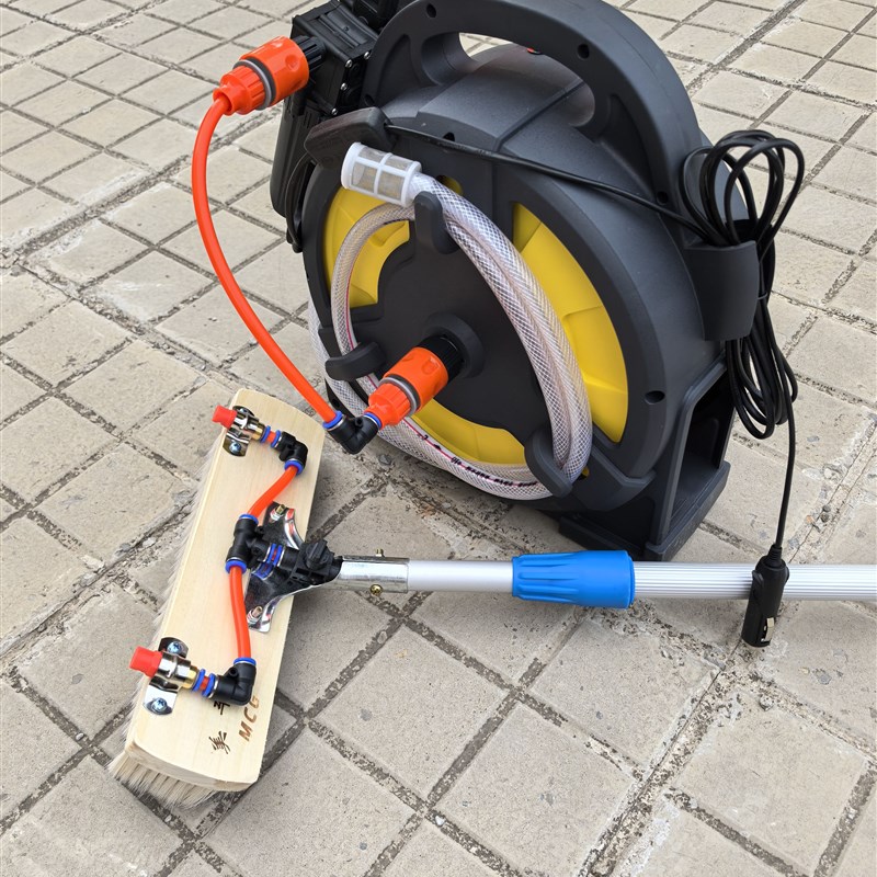 客车大巴车24v洗车神器货车长杆通水刷子12v便携式车载高压清洗机