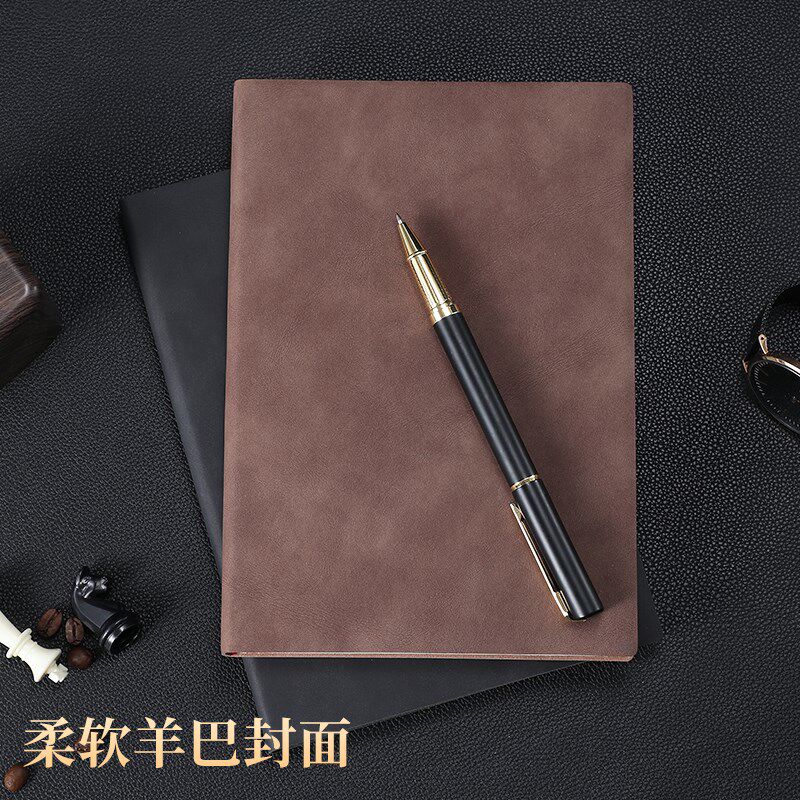笔记本子定制可印logo商务加厚定做软皮订制本子工作会议记录本封