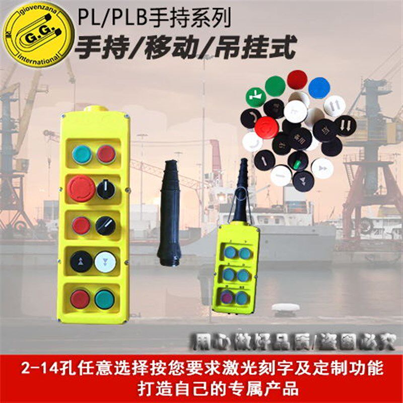 4孔/6孔/8孔/10孔/12孔双排控制盒,双排6孔按钮盒/PLB定制按钮盒