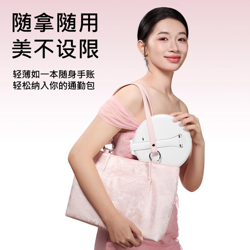 媚彩折叠化妆镜旅游便携led带灯镜子新款台式旅行梳妆镜美妆镜子