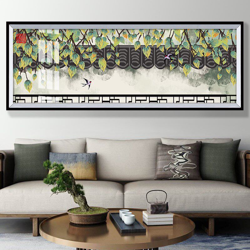 新中式五牛图壁画卧室装饰画挂画客厅沙发背景墙画餐厅油画布轻奢