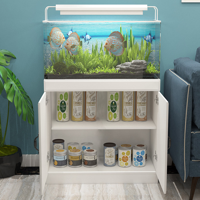 新款鱼缸底柜超白缸水草缸海缸鱼缸柜欧式简约水族箱客厅屏风地柜