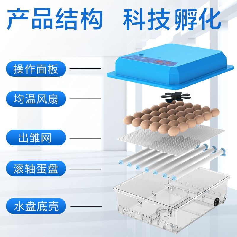 全自动孵卵机小型孵化器家用型孵化机智能孵化箱小鸡孵卵器孵蛋器