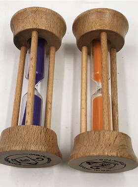 高木质沙漏计时器 手工制作10秒至10分钟木制沙漏 可客制化礼物