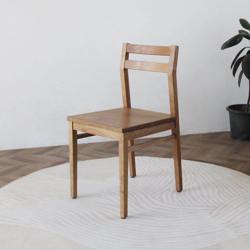 北欧原木樱桃木黑胡桃 电脑书桌椅子餐厅实木餐椅休闲家用办公