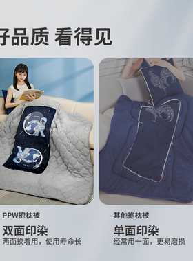 PPW抱枕被子两用四季汽车车用靠枕办公室午睡毯子靠枕二合一
