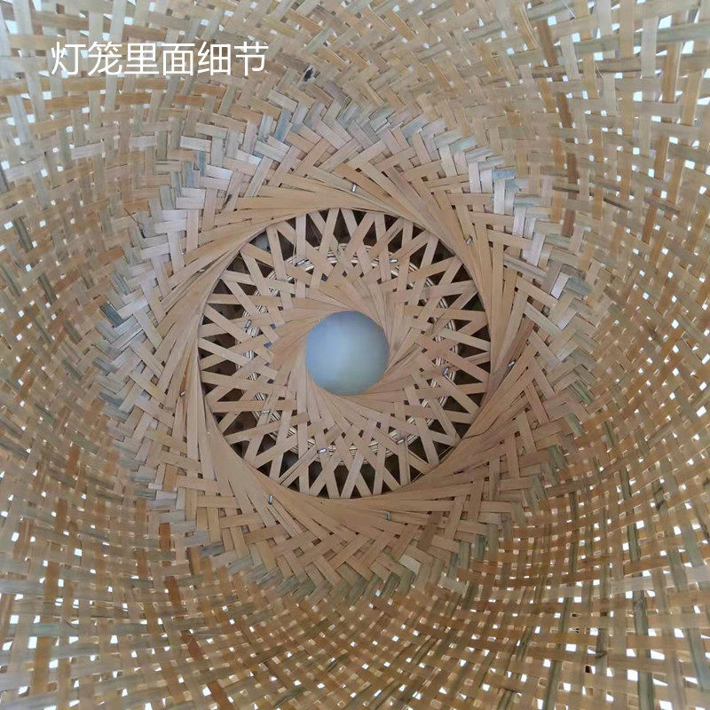 竹编灯笼竹子灯罩复古竹吊灯大排档中式茶楼饭店火锅民宿灯罩装饰