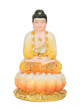 汉白玉彩绘观音佛像地藏菩萨释迦摩尼佛祖弥勒佛家用供奉四圣摆件