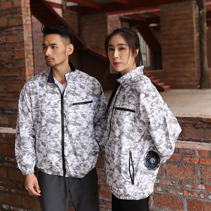 夏季空调服男款薄款短袖风扇衣服降温工地建筑焊工空调工作服女款