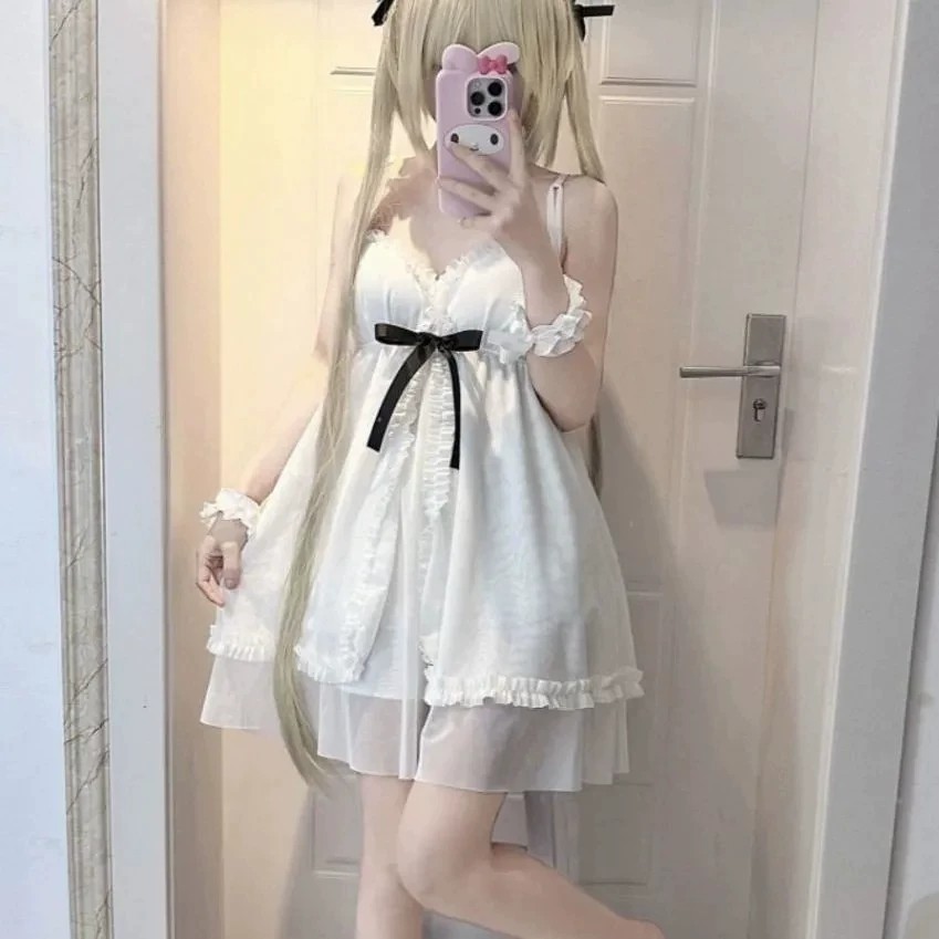 甜美缘之空穹妹cos服二次元软萌可爱少女睡衣吊带裙日系睡裙夏