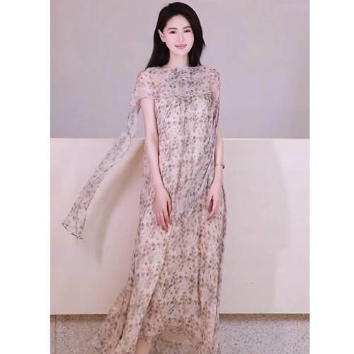 桑蚕丝天然顺纡纱汉服连衣裙子