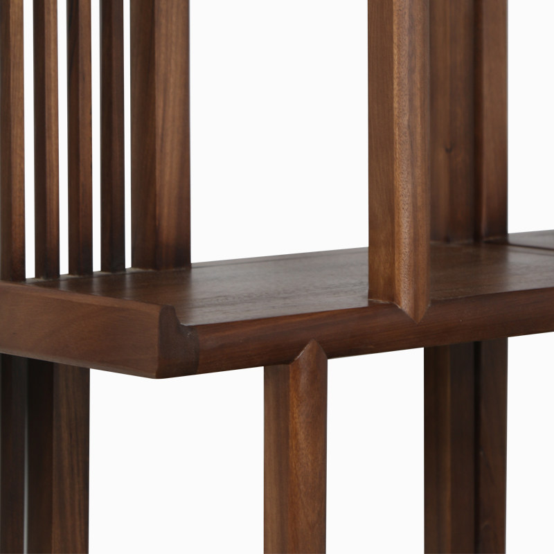 书桌新中式实木乌金木禅意书柜博古架展示柜简约办公书房卯榫家具