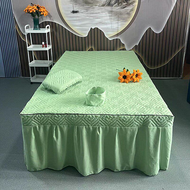 美容院美容床罩足疗足浴按摩泰式床两件套床裙洗脚店床套采耳修脚