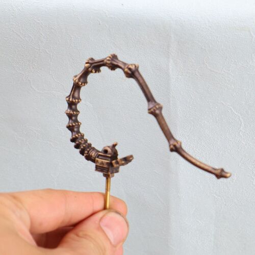 竹鸟笼挂钩钩子纯铜画眉百灵八哥手工挂钩做旧提手川笼黄铜配件