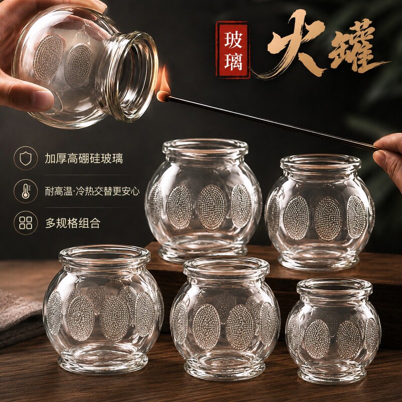拔火罐玻璃真空拔罐器家用套装美容院专用罐子工具中医拨罐去湿气图片