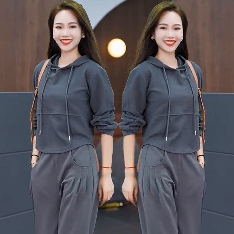 短款小个子卫衣女春秋季女款2024年新款宽松休闲连帽长袖上衣外套