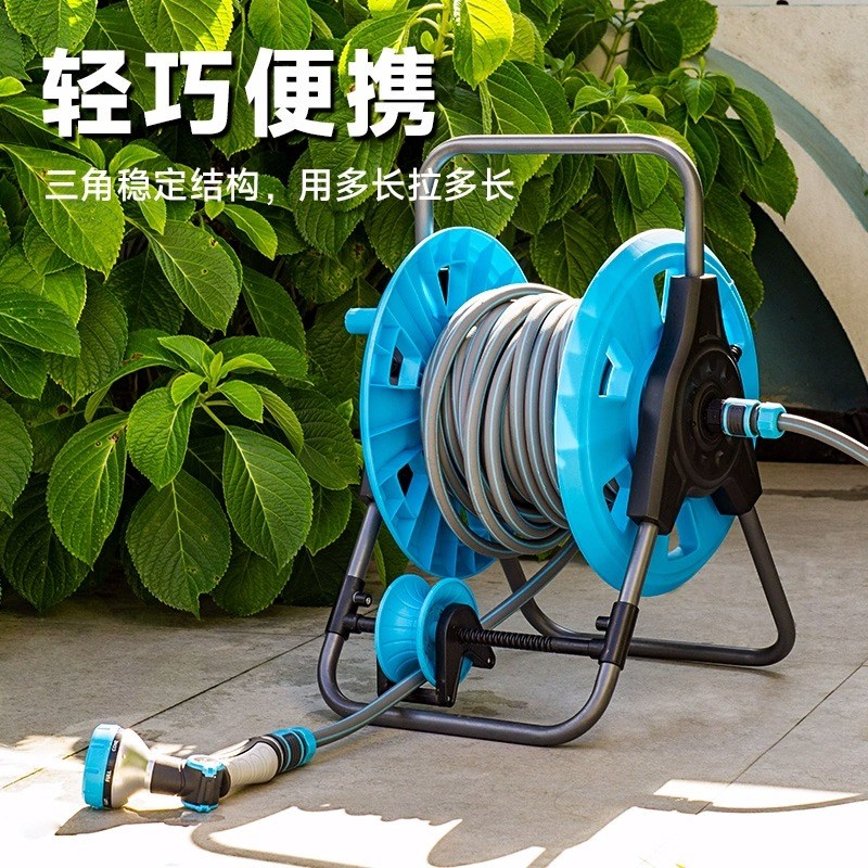 谢冰燃新款手动卷管器花园水管收纳架庭院移动水管车园艺浇花水车