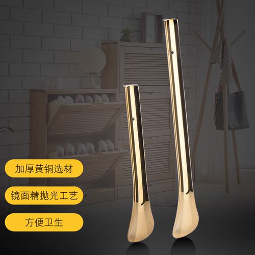黄铜金属鞋拔子加长柄提鞋器家用穿鞋器老人鞋抽鞋把子鞋扒鞋溜子