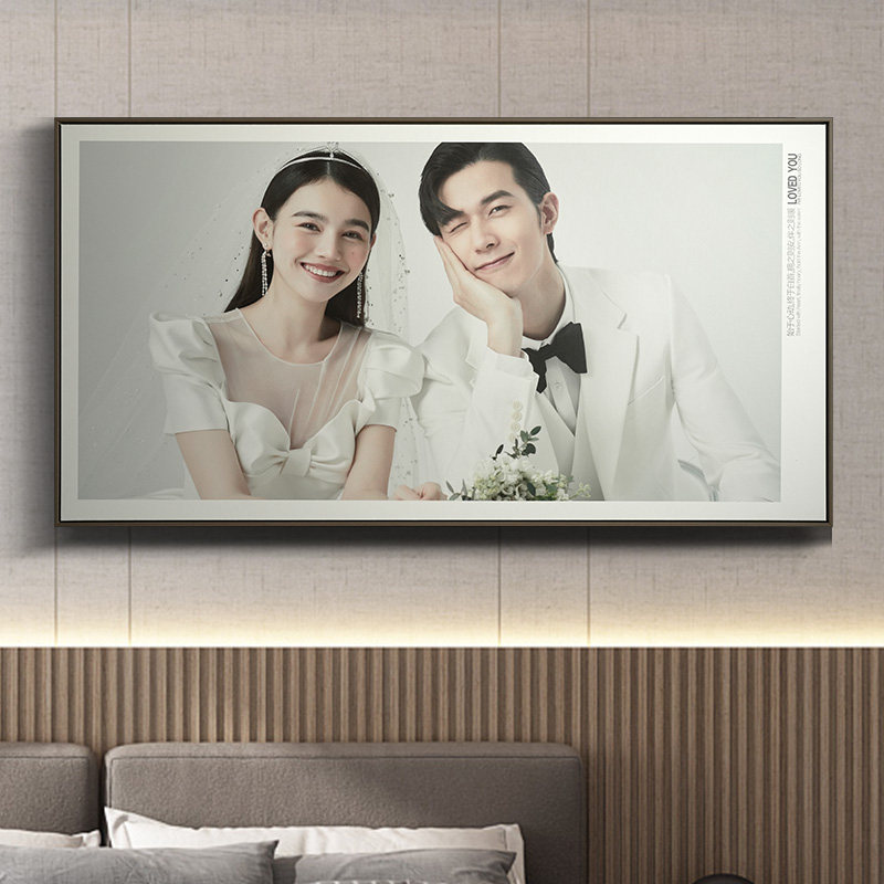 相框定制结婚照片制作婚纱照精修入册高端影楼相册套装组合照片墙