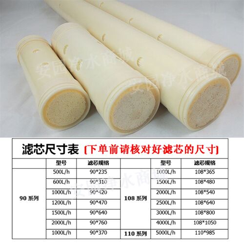 益力净水机滤芯 不锈钢净水器滤芯UF超滤膜 1000 2000 3000 4000L