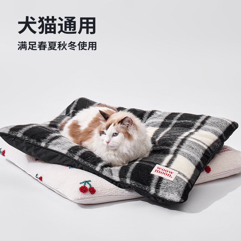 WOOW猫窝垫子睡觉用四季通用宠物柔软加厚保暖珊瑚绒狗沙发可拆洗
