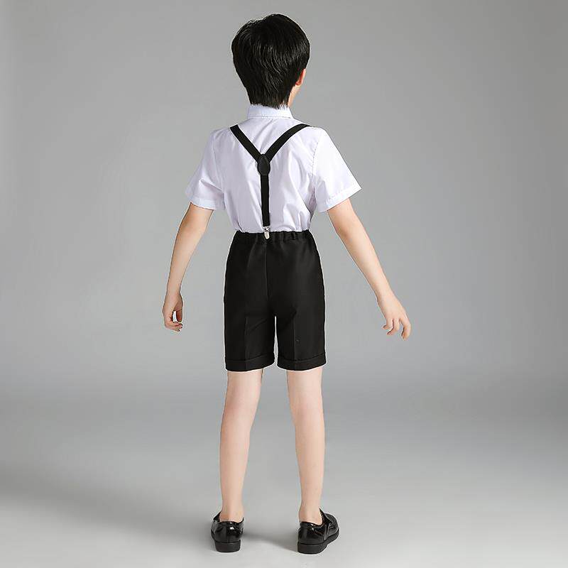 六一演出服儿童礼服男童钢琴演奏背带短裤合唱套装小花童主持人夏