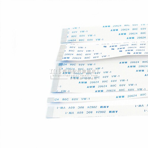 FFC排线0.5MM 4/6/7/10/18/20/22/26/30/32/34P 同向 20CM 200MM