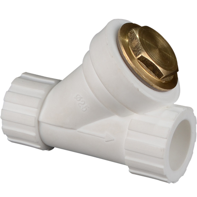 PPR过滤器Y型4分20 6分25PPR水管过滤器家用管材管件铜牙管帽配件